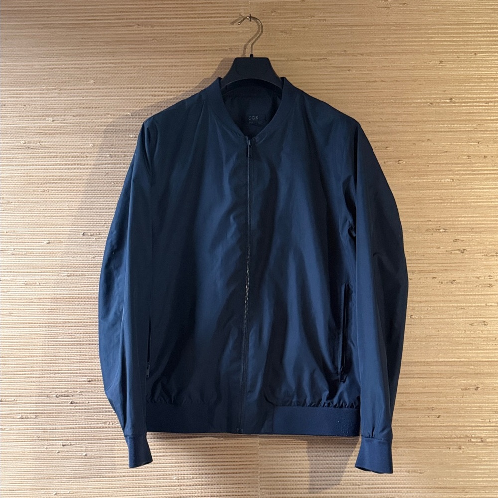 COS Men's Deep Blue Bomber Jacket